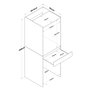 Hanah Home KD113 - 3856 Armario de Baño Blanco 66.6x189x65 cm